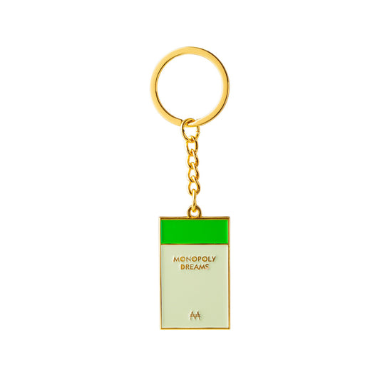 Metal Keychain-Deed Card Monopoly Dreams (Green)